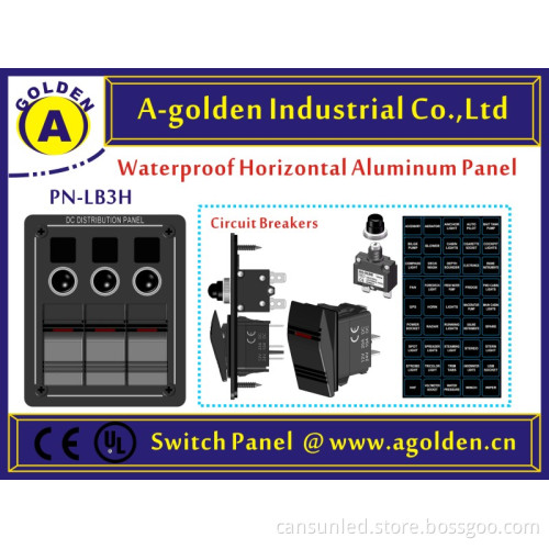 Led rocker switch dashboard panel 4gang